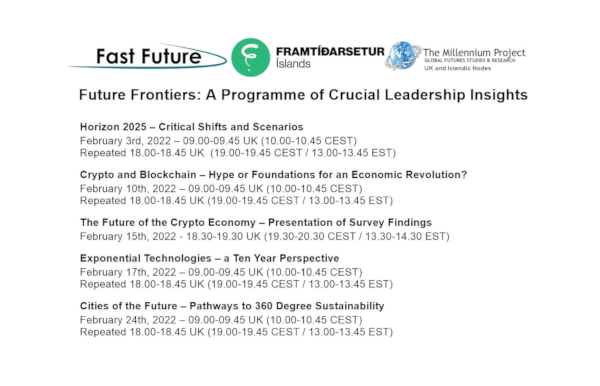 Futures Frontiers free events - February, 2022