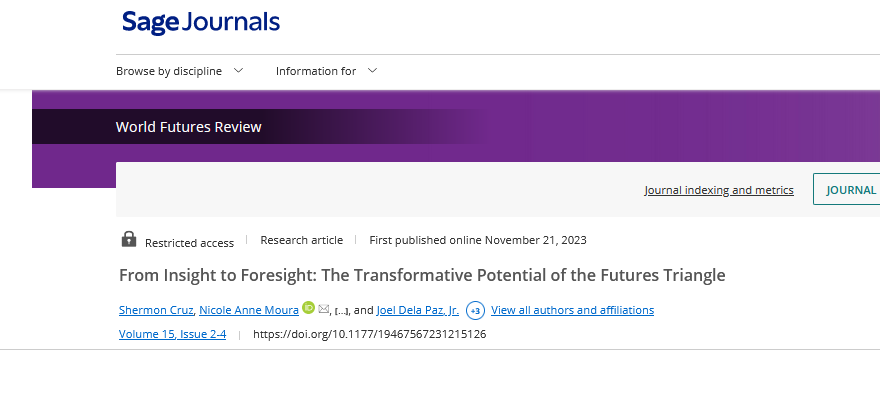 From Insight to Foresight - new publication on World Futures Review