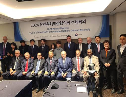 Jerome Glenn at the Council of Presidents of the UN General Assembly