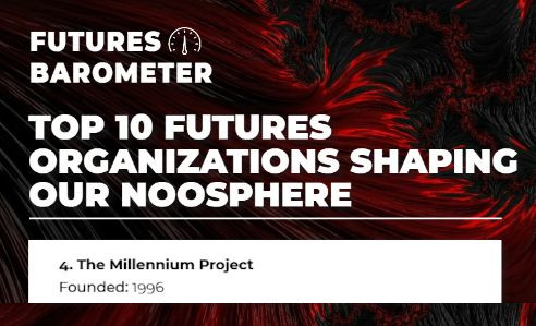 The Millennium Project included among the top 10 organizations shaping our Noosphere