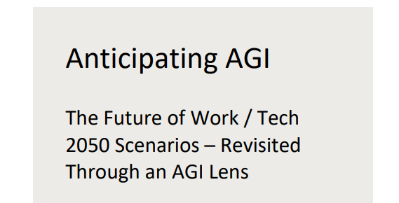 Anticipating AGI